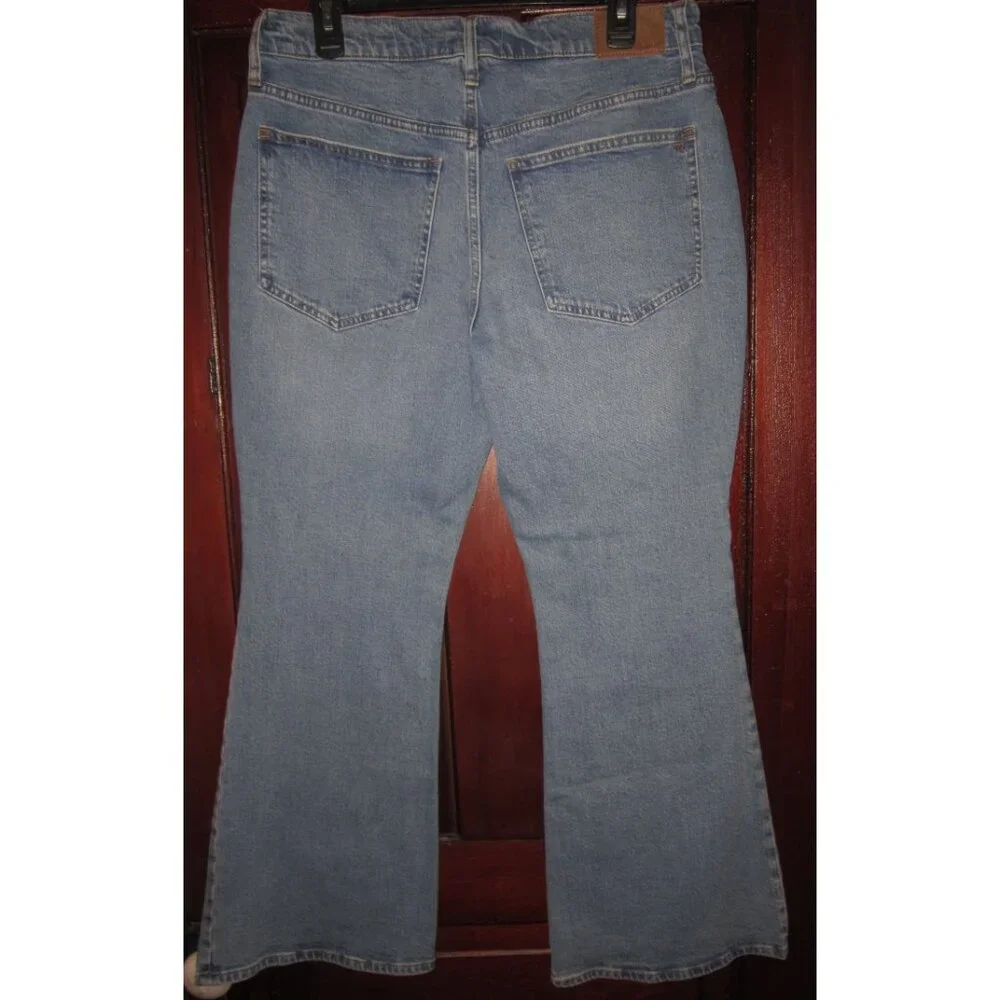 Madewell Jeans 30P 30 The Perfect Vintage Flare Blue Denim Wide High Rise Boho - Picture 2 of 4